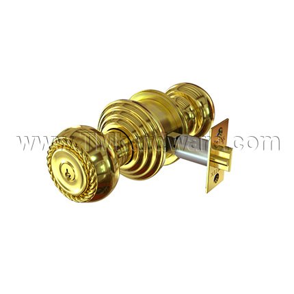 Emtek 5100RK Keyed In Knob Regular Rosette with Rope Knob, Entry US4