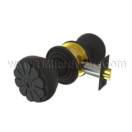Emtek 54012PT Key In Knob #12 Rosette w/ Petal Knob, Entry FB