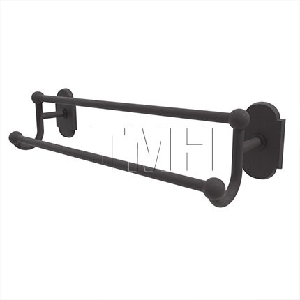 Emtek 23051 Sandcast Bronze Double Towel Bar with #1 Rosette (FB)