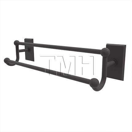 Emtek 23051 Sandcast Bronze Double Towel Bar with #3 Rosette (FB)