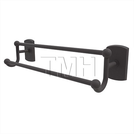 Emtek 23051 Sandcast Bronze Double Towel Bar with #4 Rosette