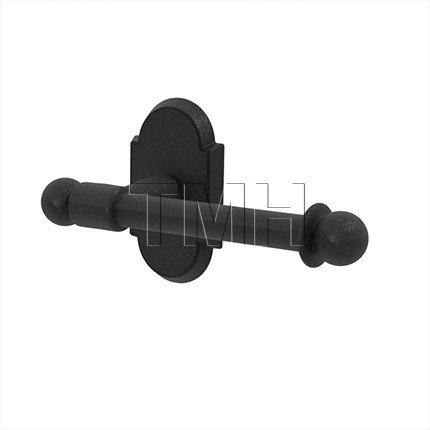 Emtek 2503 Wrought Steel Paper Holder Bar Style with #1 Rosettee - FBS