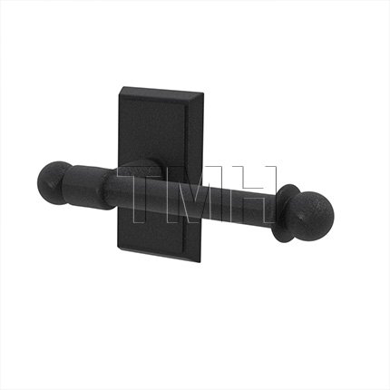 Emtek 2503 Wrought Steel Paper Holder Bar Style with #3 Rosettee - FBS