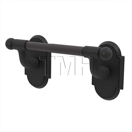 Emtek 2504 Wrought Steel Paper Holder Spring Rod Style with #1 Rosette - FBS