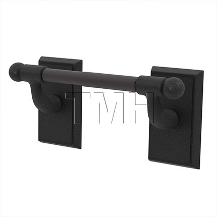 Emtek 2504 Wrought Steel Paper Holder Spring Rod Style with #3 Rosette - FBS