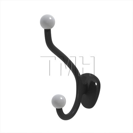 Emtek 2504 Wrought Steel Robe Hook in Flat Black Steel (FBS)