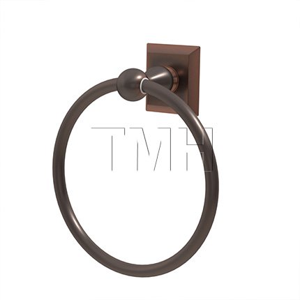Emtek 2601 Traditional Brass Towel Ring with Brass Quincy Rosette (US10B)