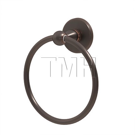 Emtek 2601 Traditional Brass Towel Ring with Brass Watford Rosette (US10B)