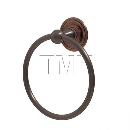 Emtek 2601 Traditional Brass Towel Ring with Regular Rosette (US10B)