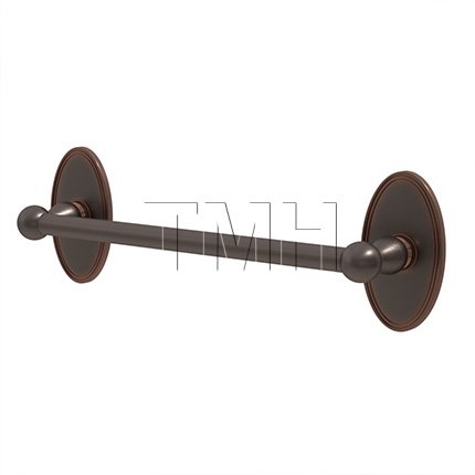Emtek 26024 Traditional Brass Towel Bar with Brass Oval Rosette (US10B)