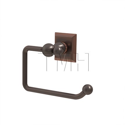 Emtek 2604 Traditional Brass Paper Holder Bar with Brass Quincy Rosette (US10B)