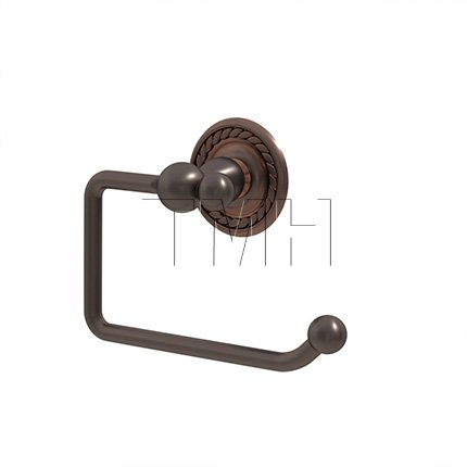 Emtek 2604 Traditional Brass Paper Holder Bar with Brass Rope Rosette (US10B)