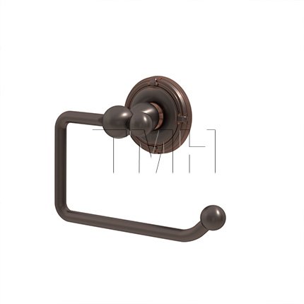 Emtek 2604 Traditional Brass Paper Holder Bar with Brass Ribbon & Reed Rosette (US10B)