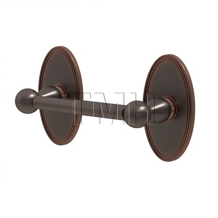 Emtek 2605 Traditional Brass Paper Holder Spring Rod with Brass Oval Rosette (US10B)