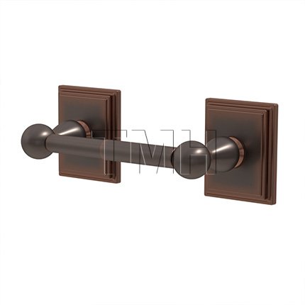 Emtek 2605 Traditional Brass Paper Holder Spring Rod Style with Brass Wilshire Rosette (US10B)