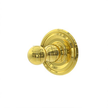 Emtek 2608 Traditional Brass Single Hook with Regular Rosette (US3)