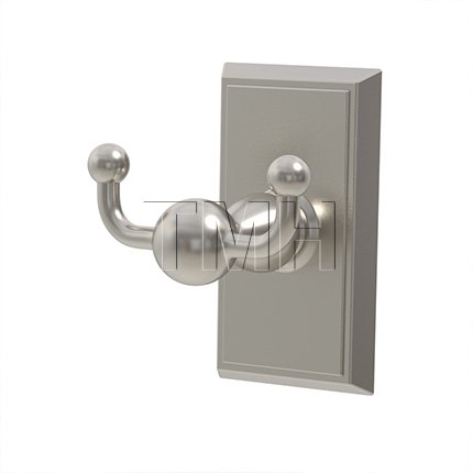Emtek 2609 Traditional Brass Double Hook with Brass Rope Rosette (US15)