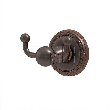 Emtek 2609 Traditional Brass Double Hook with Brass Ribbon & Read Rosette (US10B)