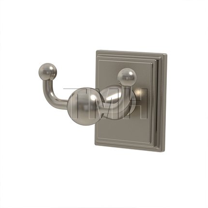Emtek 2609 Traditional Brass Double Hook with Brass Wilshire Rosette (US15A)