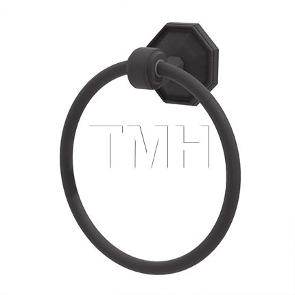 Emtek 2701 Tuscany Bronze Towel Ring with #15 Rosette (FB)