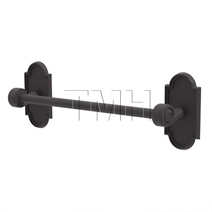 Emtek 27024 Tuscany Bronze Towel Bar with #11 Rosette (FB)
