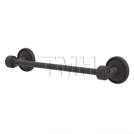 Emtek 27024 Tuscany Bronze Towel Bar with #12 Rosette (FB)