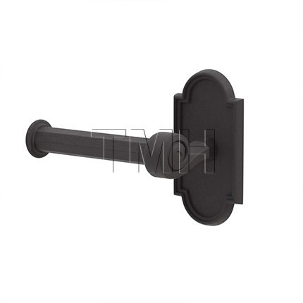 Emtek 2705LH Tuscany Bronze Paper Holder Bar Style with #11 Rosette LH-FB