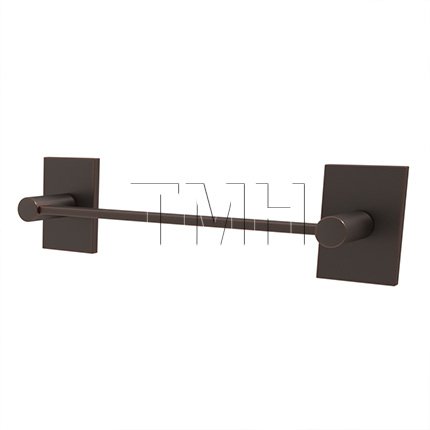 Emtek 28024 Modern Brass Towel with Brass Modern Rectangular Rosette (US10B)