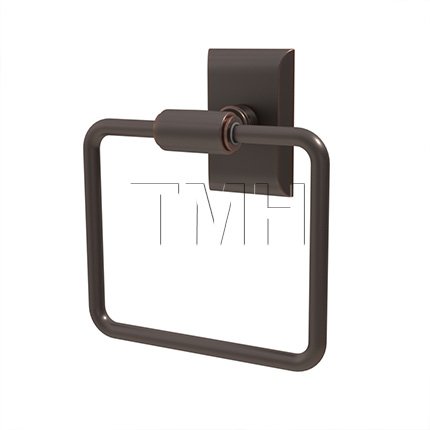 Emtek 2901 Transitional Brass Towel Ring with Brass Neos Rosette (US10B)