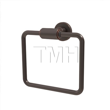 Emtek 2901 Transitional Brass Towel Ring with Brass Small Disc Rosette (US10B)