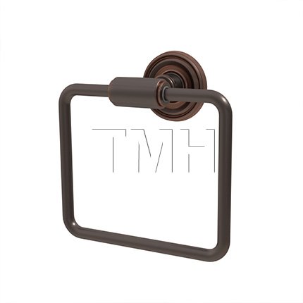 Emtek 2901 Transitional Brass Towel Ring with Regular Rosette (US10B)