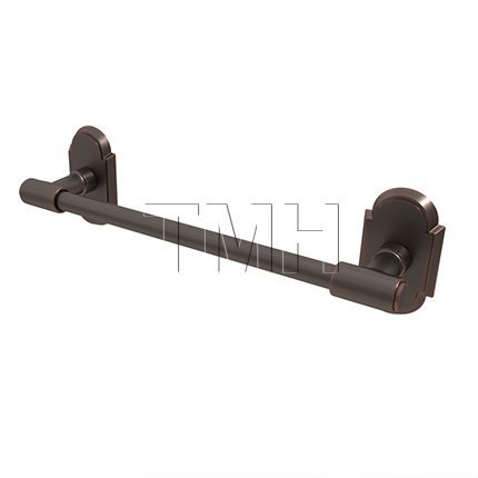 Emtek 29025 Transitional Brass Towel Bar with #8 Rosette (US10B)