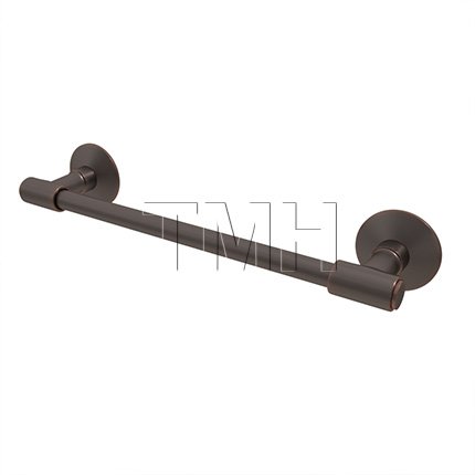 Emtek 29025 Transitional Brass Towel Bar with Brass Modern Rosette (US10B)