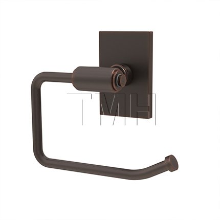 Emtek 2904 Transitional Brass Paper Holder Bar Style with Brass Modern Rectangular Rosette (US10B)