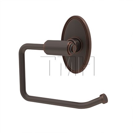 Emtek 2904 Transitional Brass Paper Holder Bar Style with Brass Oval Rosette (US10B)