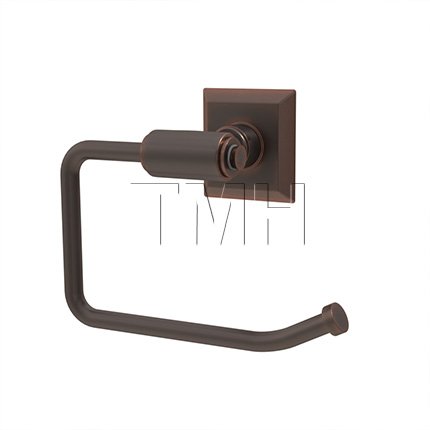 Emtek 2904 Transitional Brass Paper Holder Bar Style with Brass Quincy Rosette (US10B)