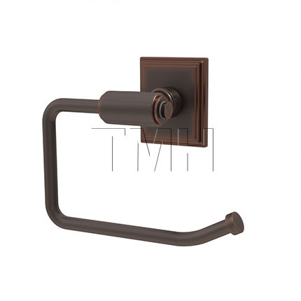Emtek 2904 Transitional Brass Paper Holder Bar Style with Brass Wilshire Rosette (US10B)