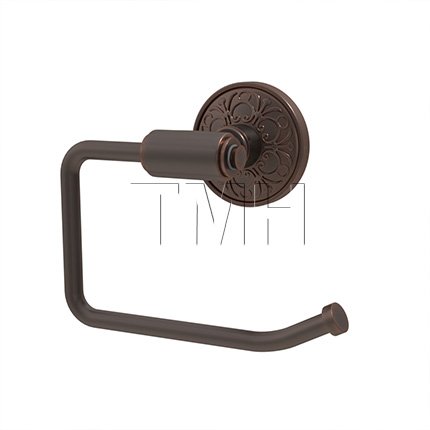 Emtek 2904 Transitional Brass Paper Holder Bar Style with Lancaster Rosette (US10B)