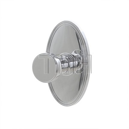 Emtek 2909 Transitional Brass Single Hook with Brass Oval Rosette (US26)