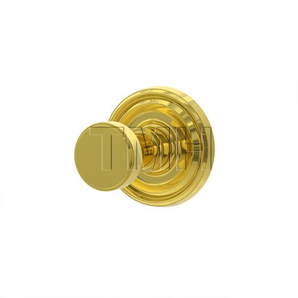 Emtek 2909 Transitional Brass Single Hook with Regular Rosette (US3NL)