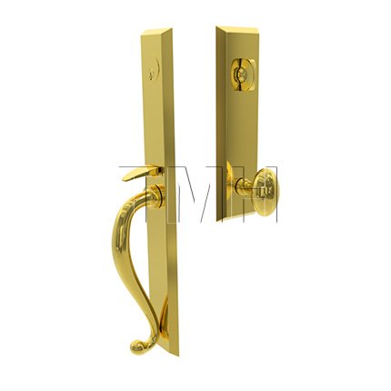 Jefferson Door Locks Single Cylinder with Brass Egg Knob in US3 Finish