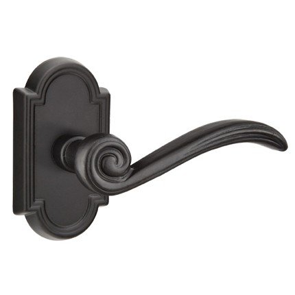 Emtek Medici Lever, Lost Wax Cast Bronze Handleset, Passage, #11 Rosette, Flat Black Bronze (FB)
