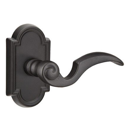 Emtek Napoli Lever, Lost Wax Cast Bronze Handleset, Passage, #11 Rosette, Flat Black Bronze (FB)