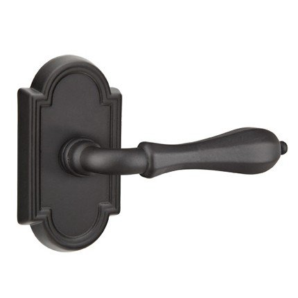 Emtek Octagon Lever, Lost Wax Cast Bronze Handleset, Passage, #11 Rosette, Flat Black Bronze (FB)