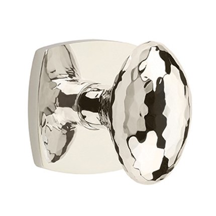 Emtek 5316HE Contemporary Modern Brass Hammered Egg Knob, Urban Modern Rosette