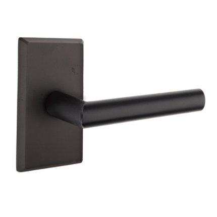 Emtek 7104MA Rustic Living Sandcast Bronze Mariposa Lever, #3 Rosette