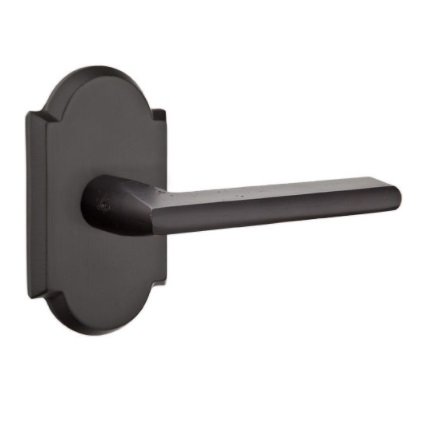 Emtek 7108LR Rustic Living Sandcast Bronze Lariat Lever, #1 Rosette