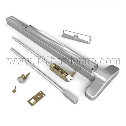 Falcon 24-C Concealed Vertical Rod Exit Device, Narrow Stile, Heavy Duty, Metal Doors- Cylindrical Functions and Trims