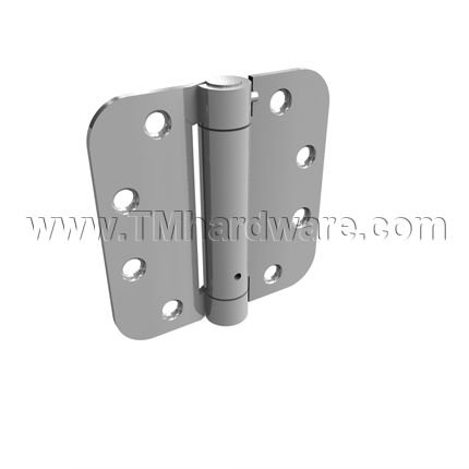 Hager 1252, Full Mortised Spring Hinge, Steel, 5/8" Radius, Sized 4" - 4.5"