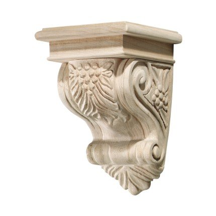 Hafele Wooden Corbel, Bordeaux Collection, Corbel, 8-7/8" x 5-3/4" x 6-1/16", Maple finish